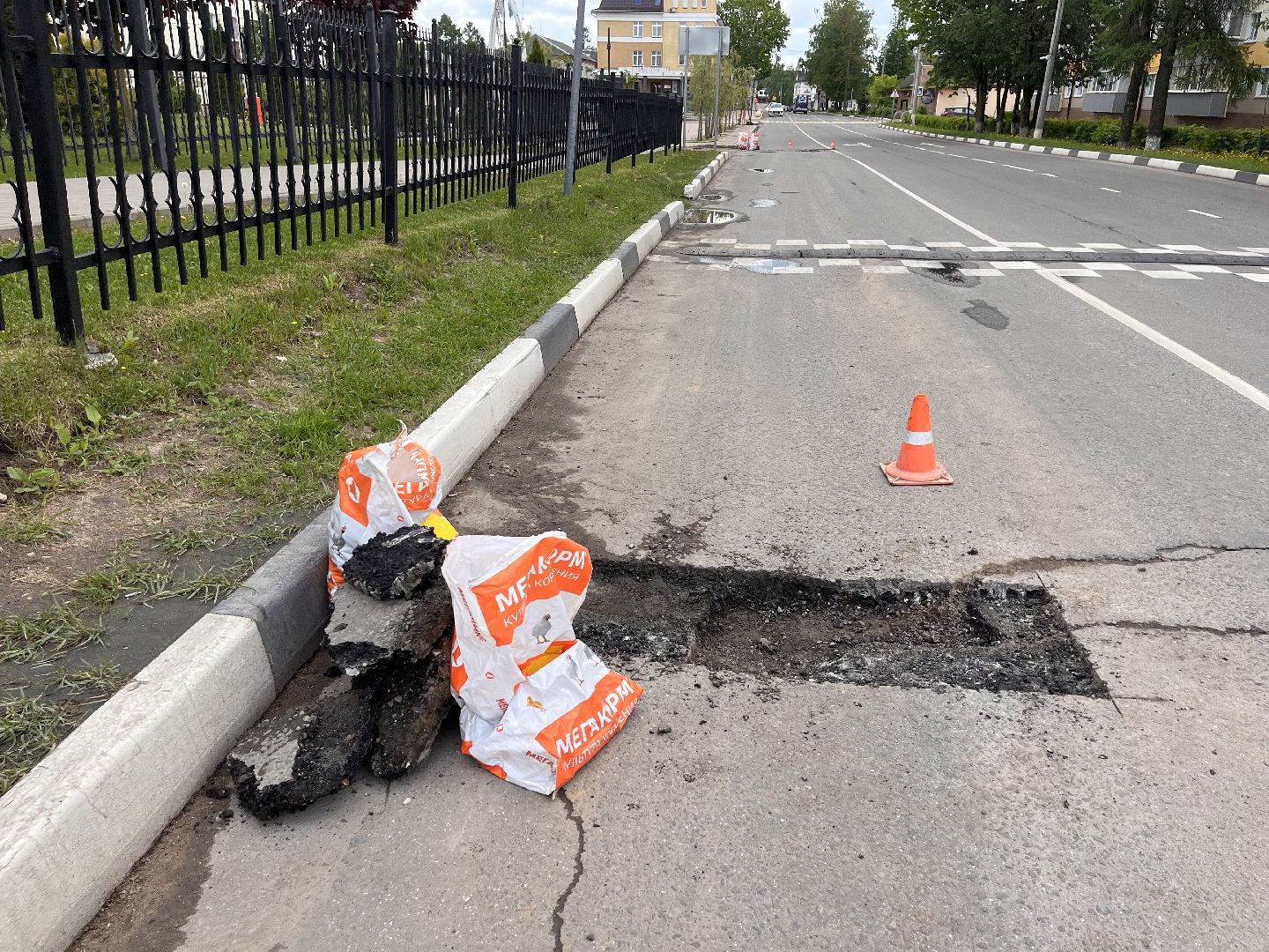 Шаховская, ямочный ремонт, асфальт