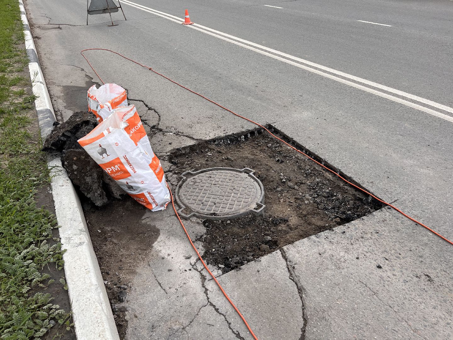 Шаховская, ямочный ремонт, асфальт