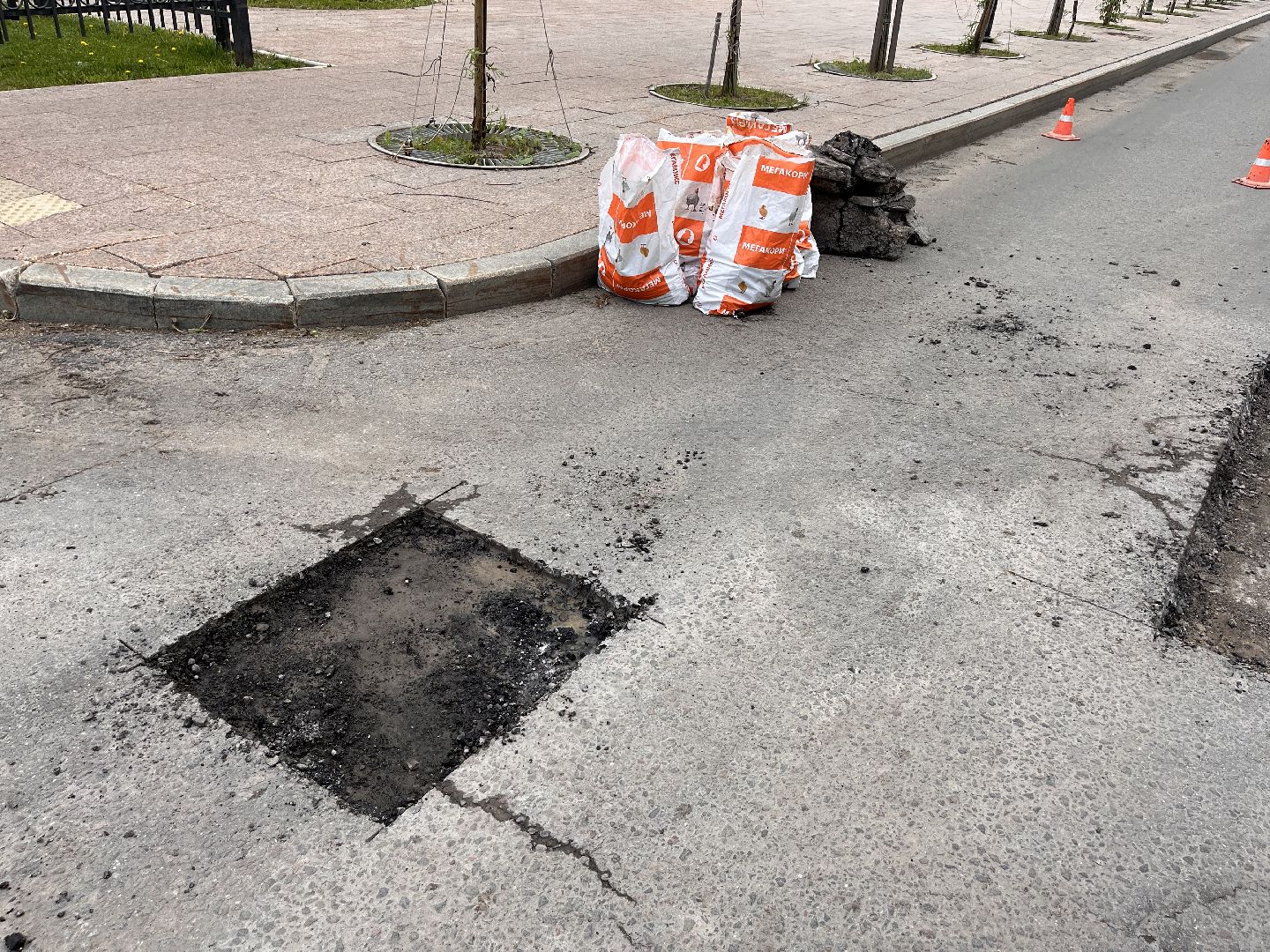 Шаховская, ямочный ремонт, асфальт