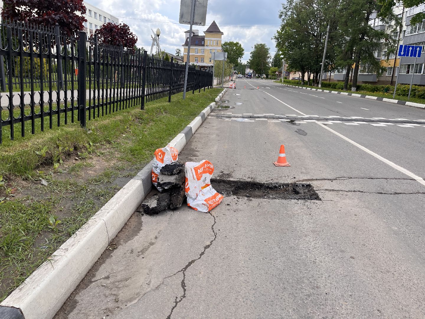 Шаховская, ямочный ремонт, асфальт