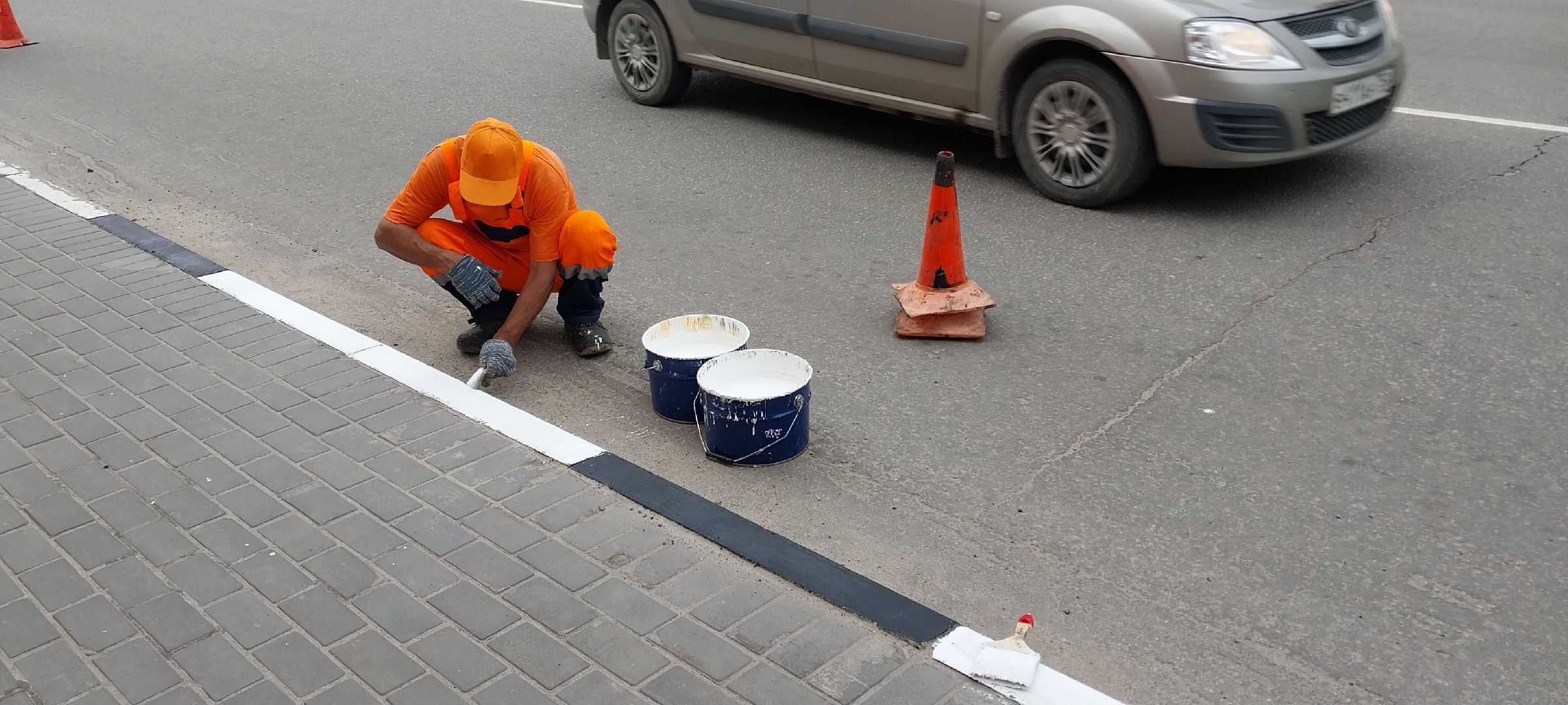 коломна, дорожныеработыколомна, бордюры