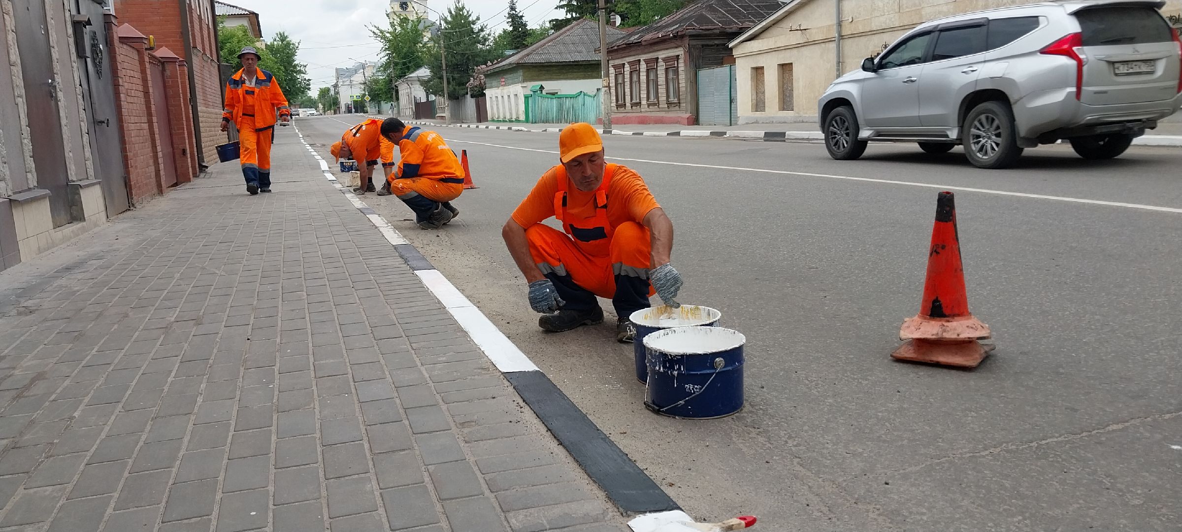 коломна, дорожныеработыколомна, бордюры