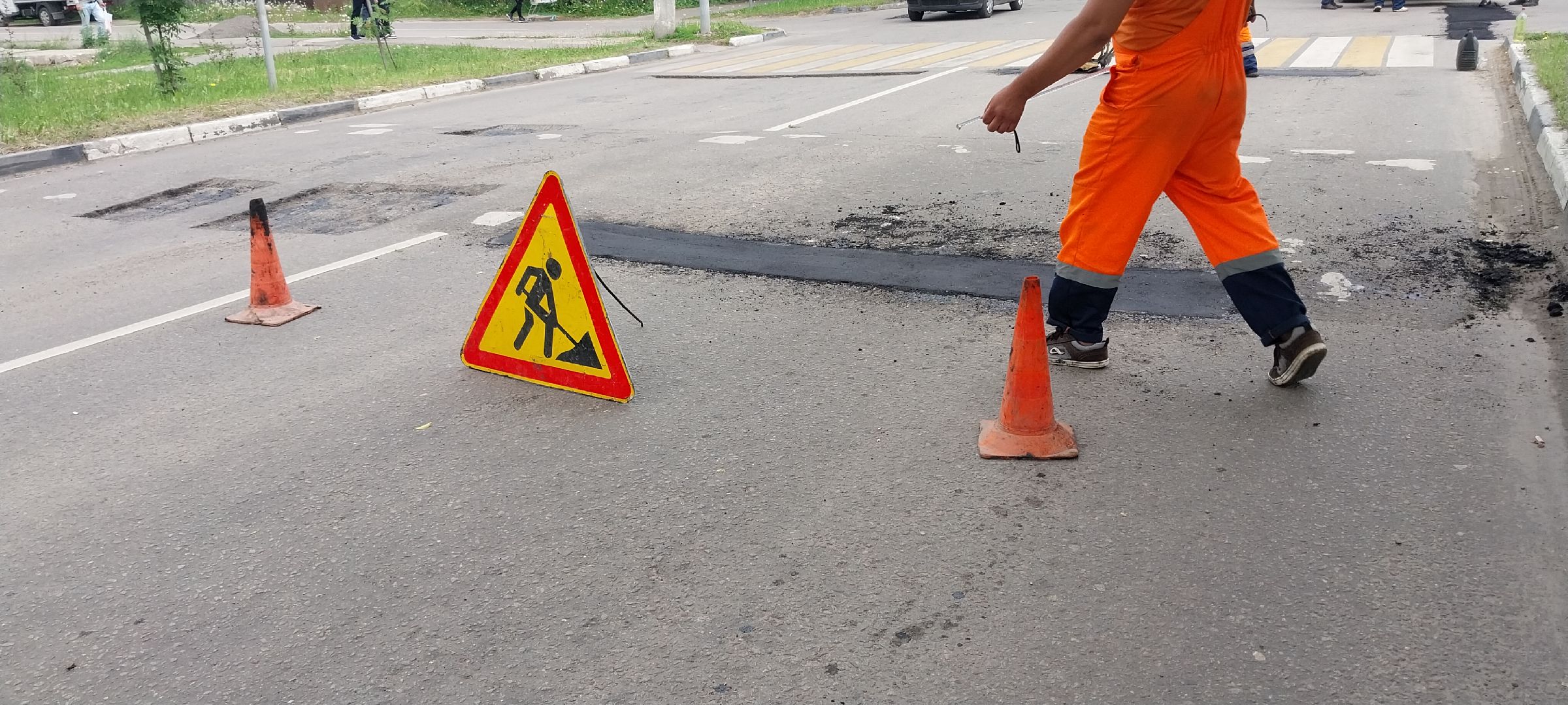 коломна, дорожныеработыколомна, ямочный ремонт