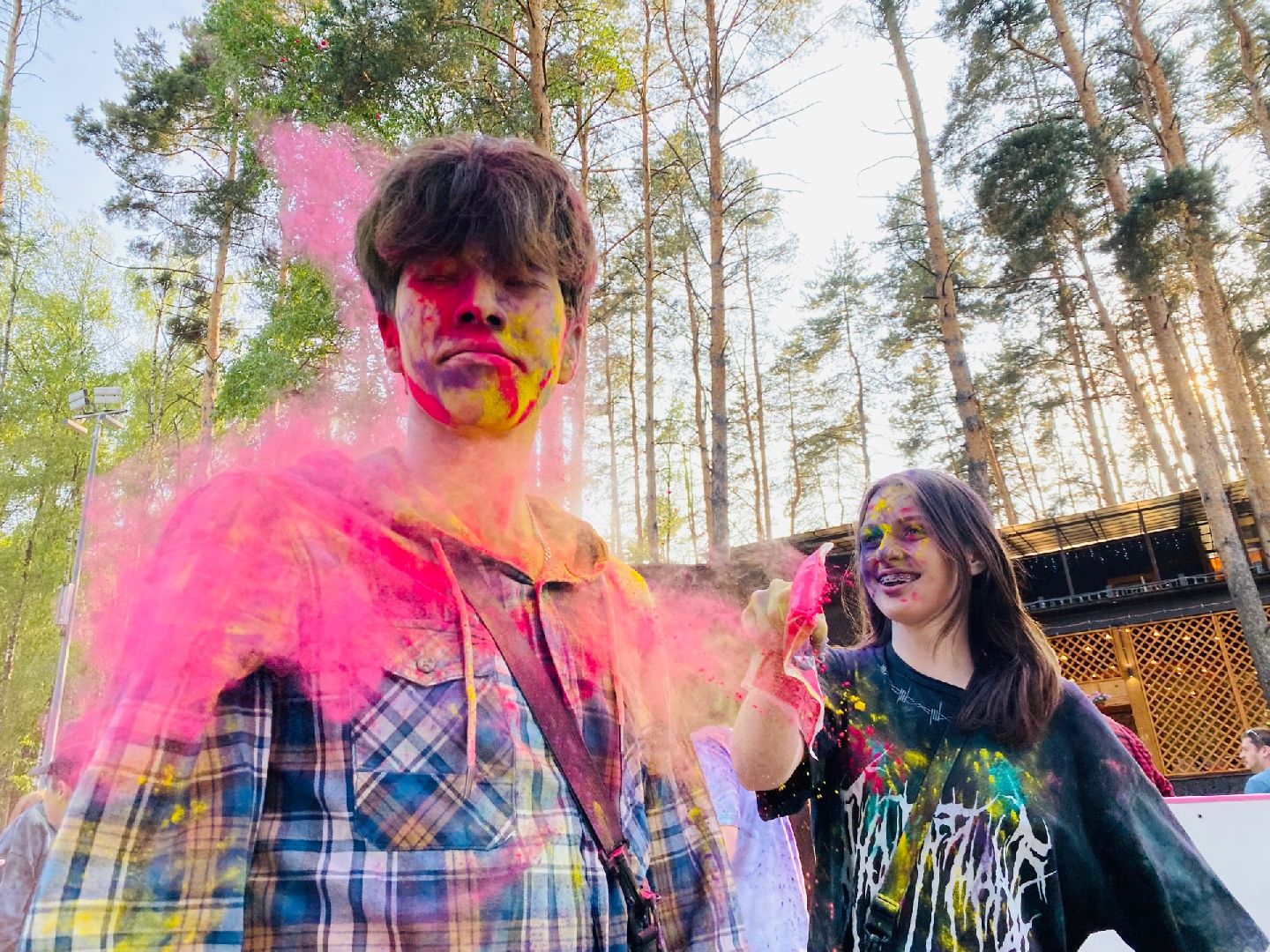 Домодедово, парк Елочки, Холли, фестиваль красок