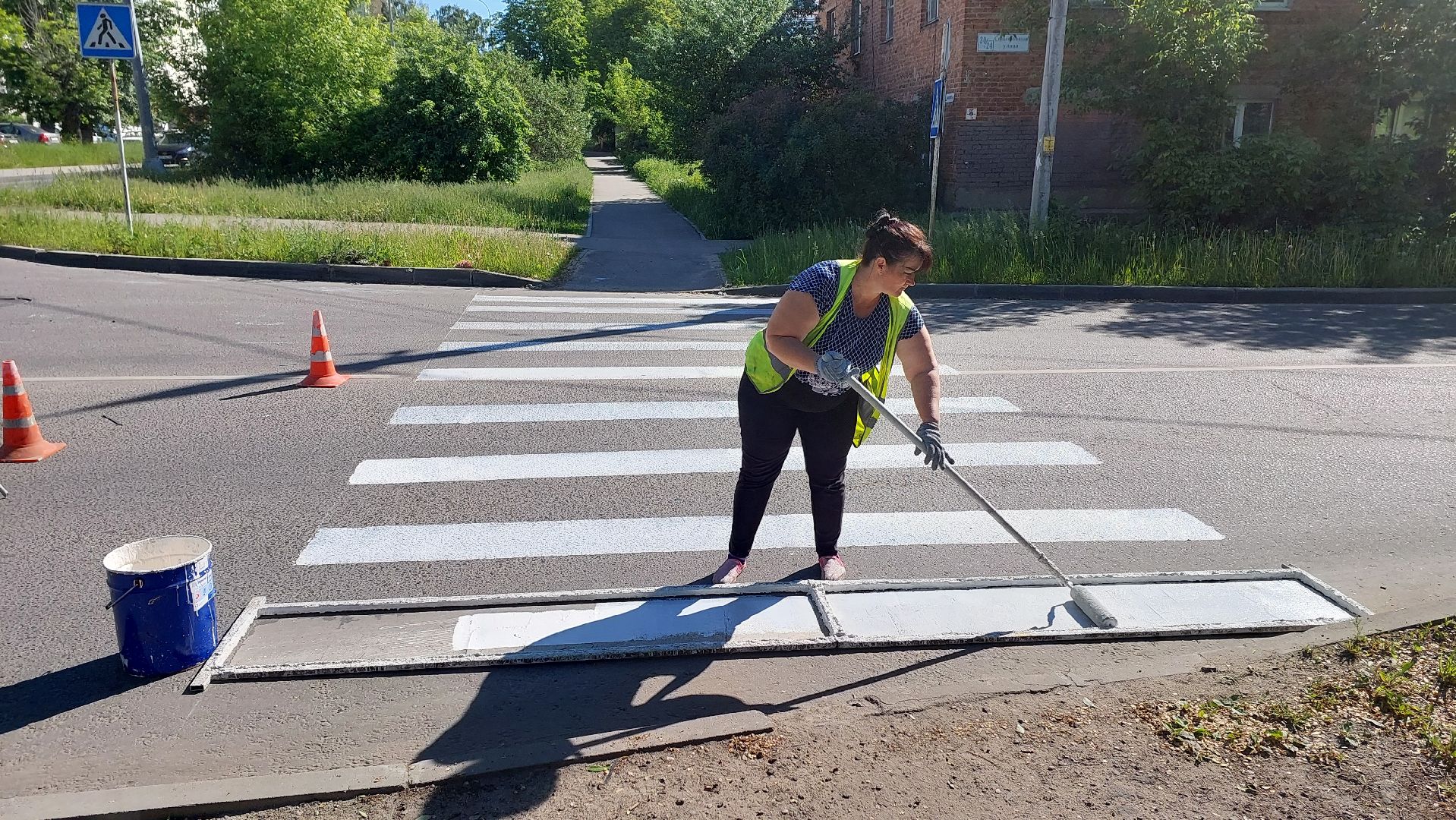 дороги, серпухов, дорожная разметка, пешеходный переход, пешеходная зебра, добродел,