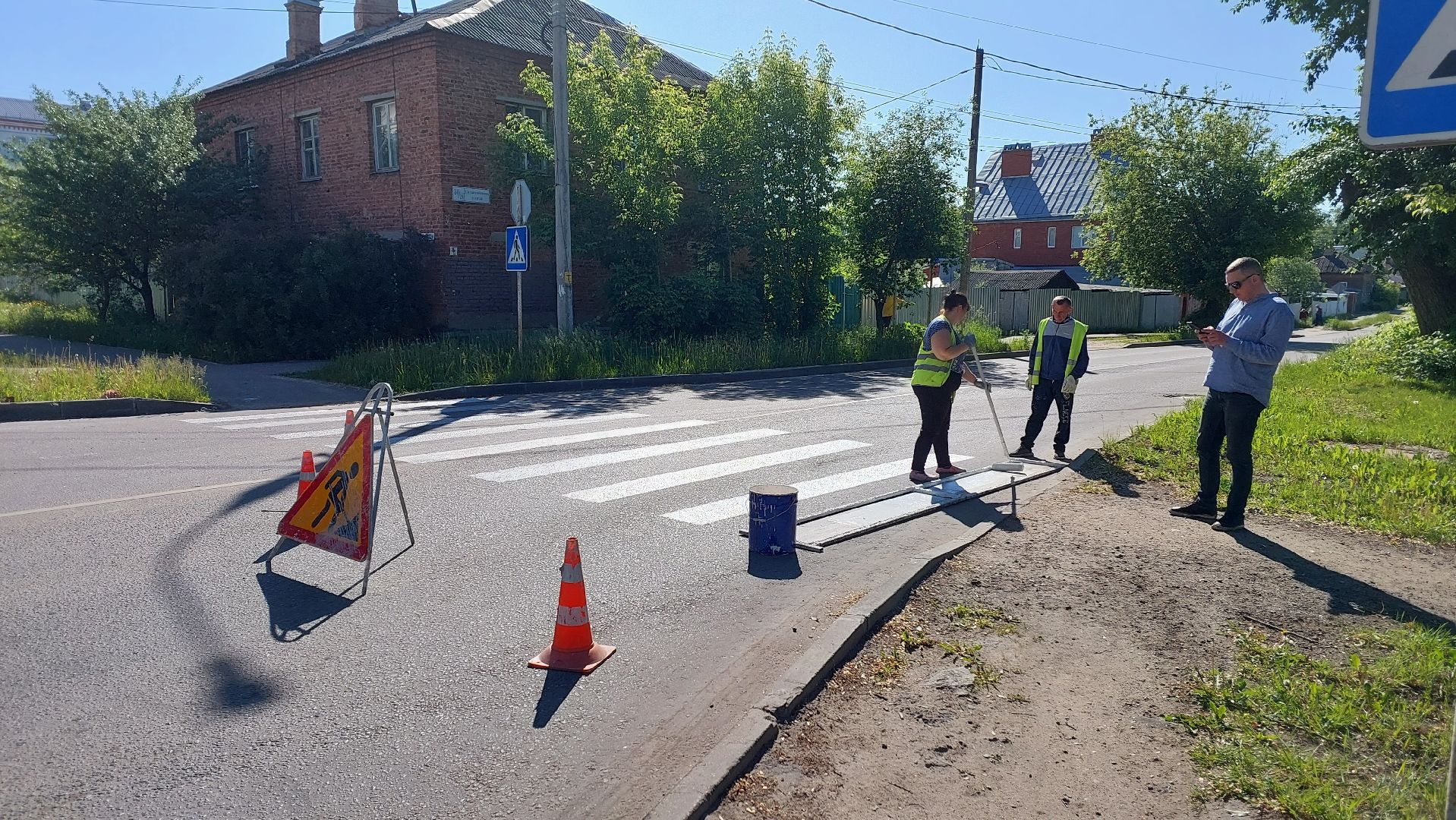 дороги, серпухов, дорожная разметка, пешеходный переход, пешеходная зебра, добродел,