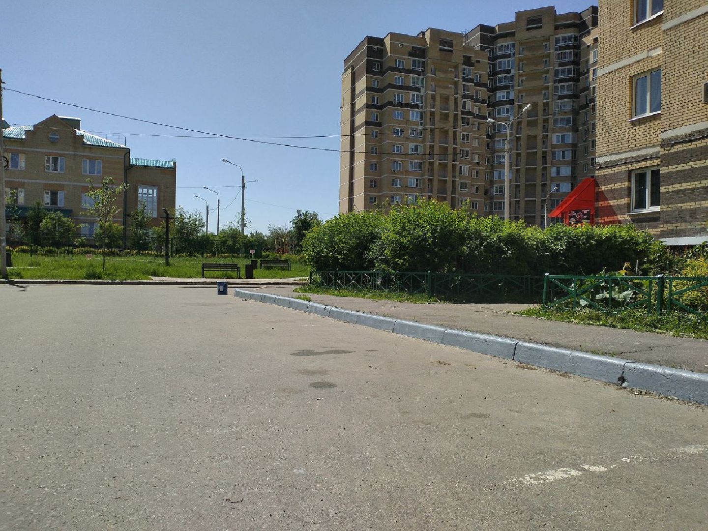 благоустройство, двор, тротуар, Лосино-Петровский