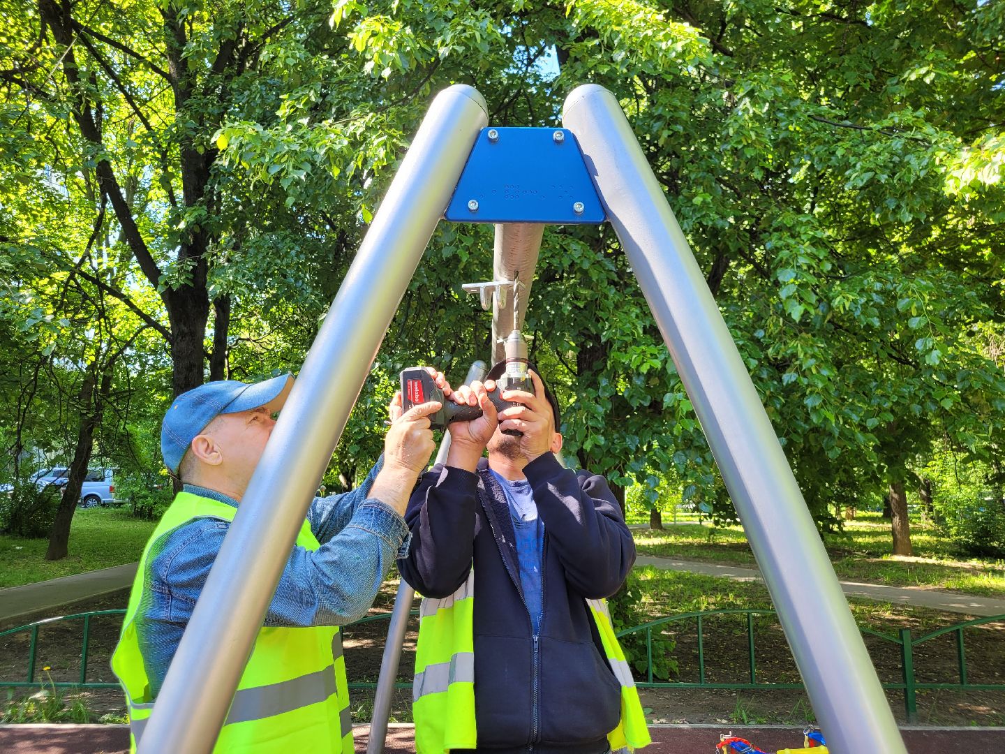 детские площадки; ремонт; видное; жкх