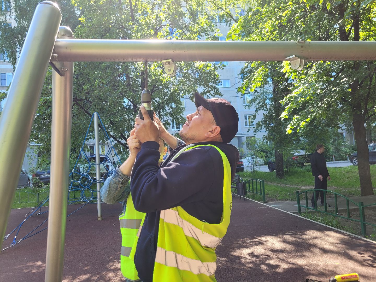 детские площадки; ремонт; видное; жкх