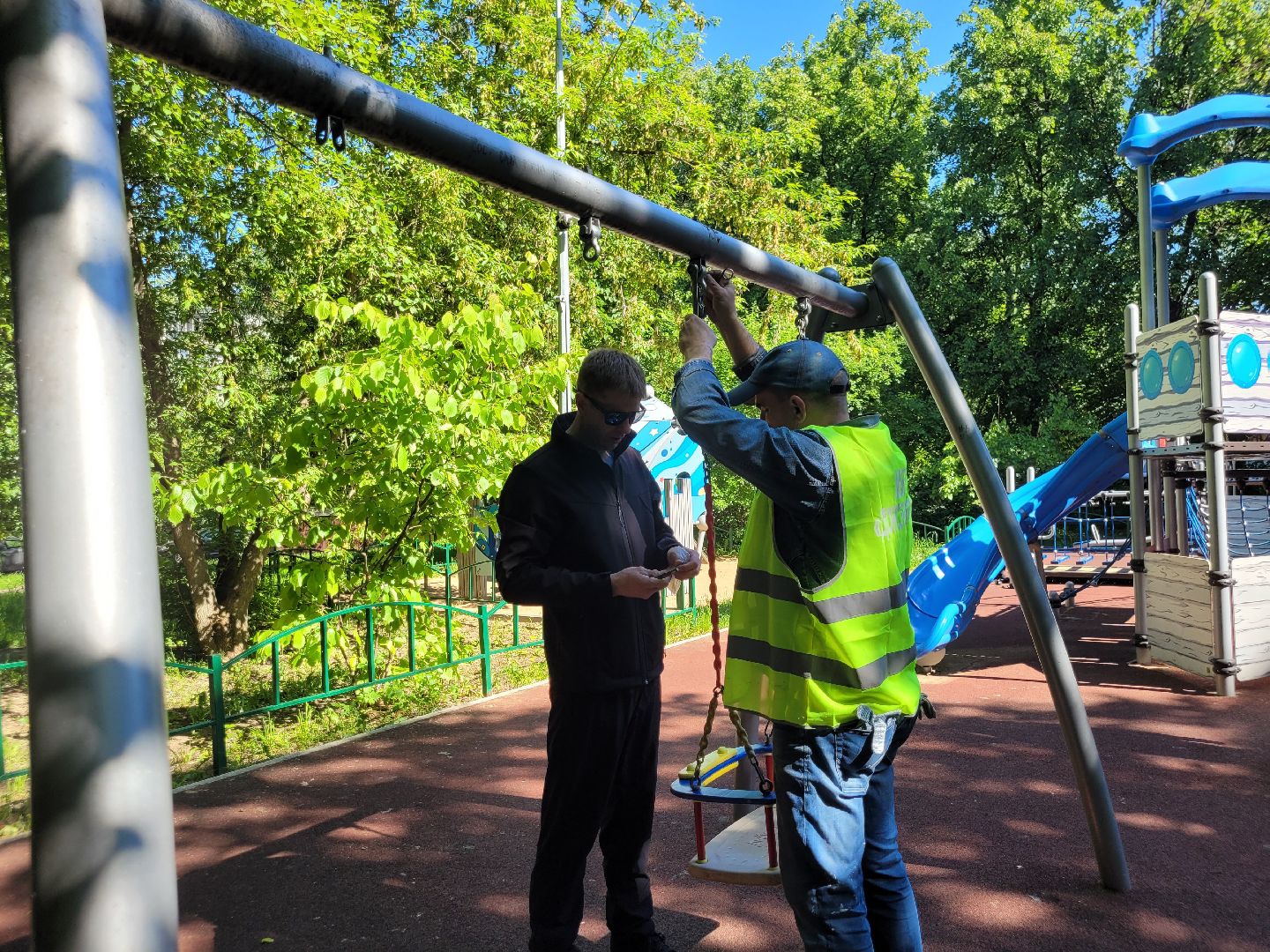 детские площадки; ремонт; видное; жкх
