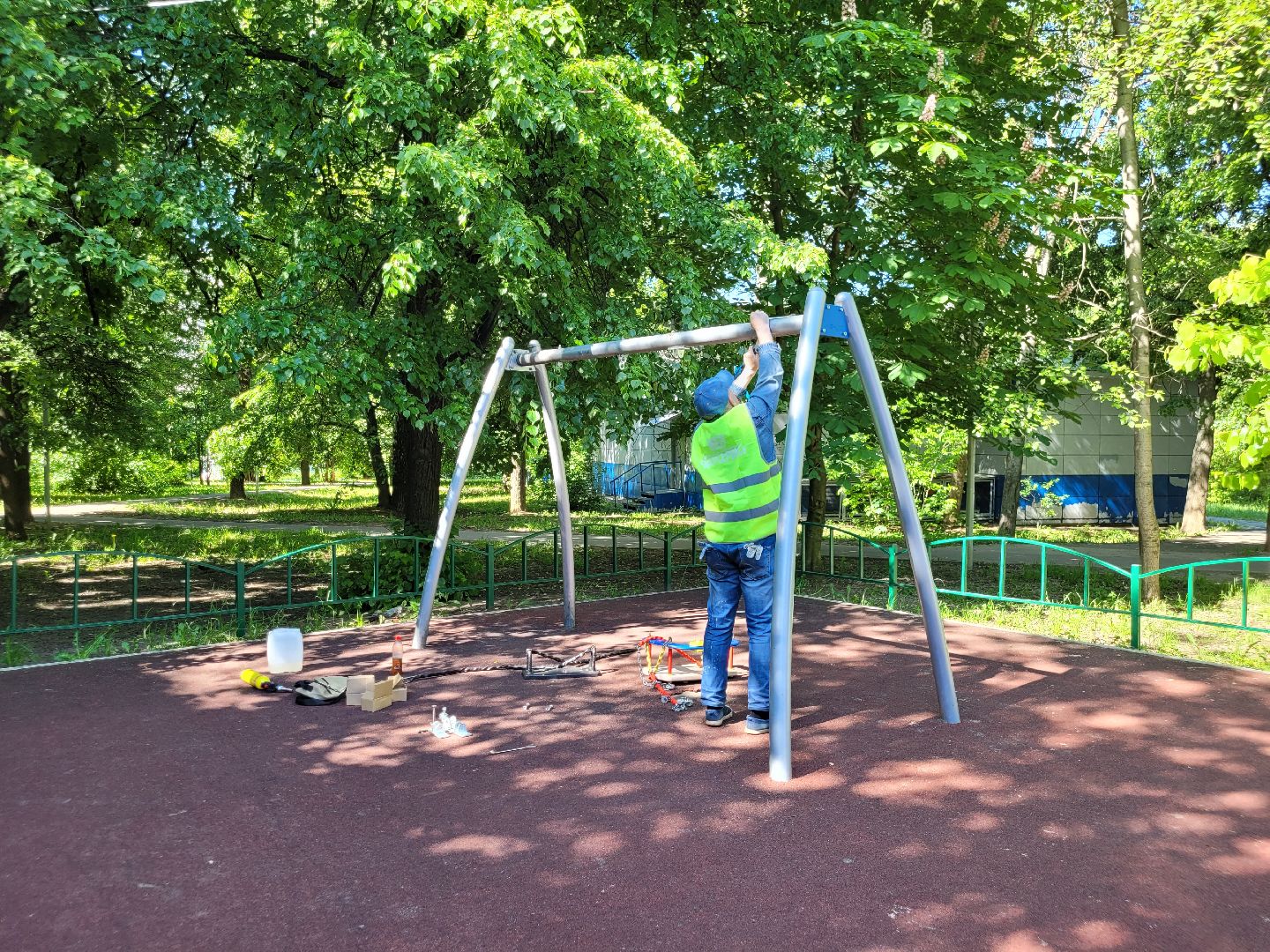 детские площадки; ремонт; видное; жкх