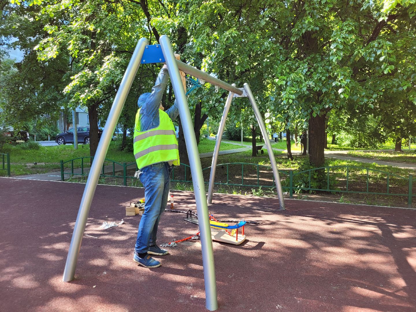 детские площадки; ремонт; видное; жкх