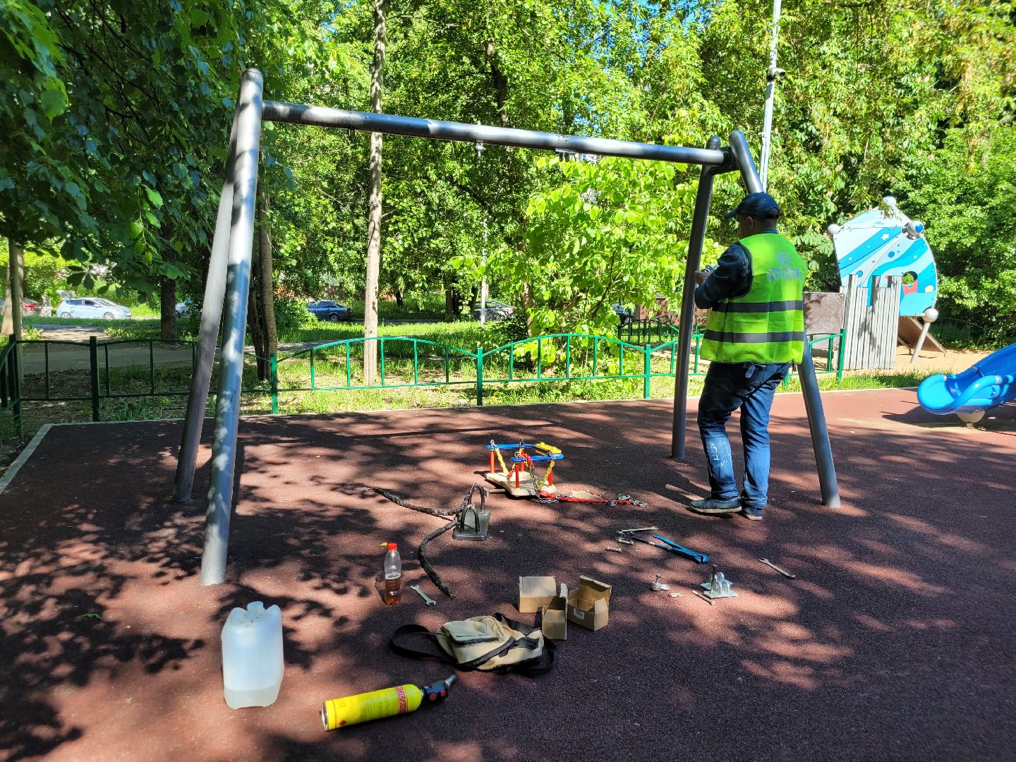 детские площадки; ремонт; видное; жкх