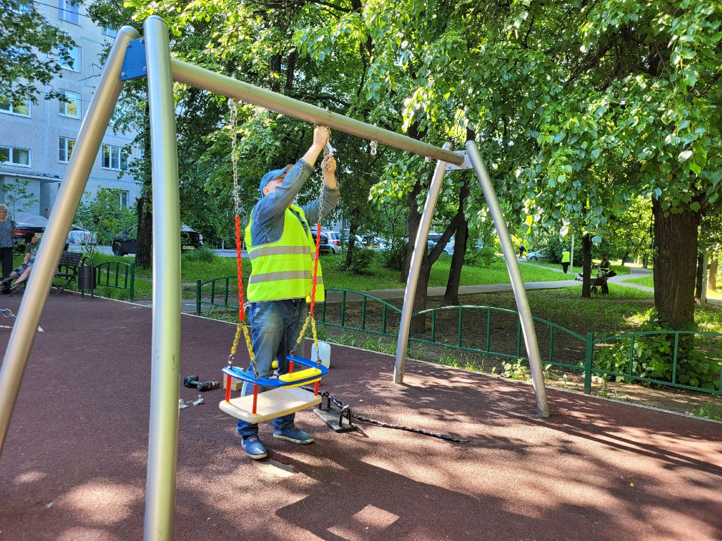детские площадки; ремонт; видное; жкх