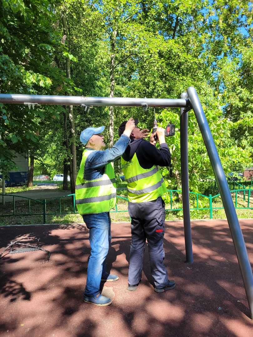 детские площадки; ремонт; видное; жкх