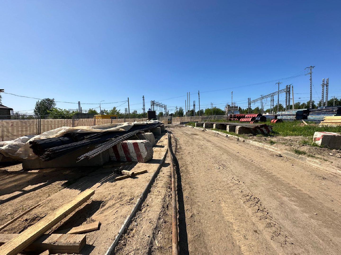 Путепровод, строительство, железная дорога, Апрелевка, МЦД-4