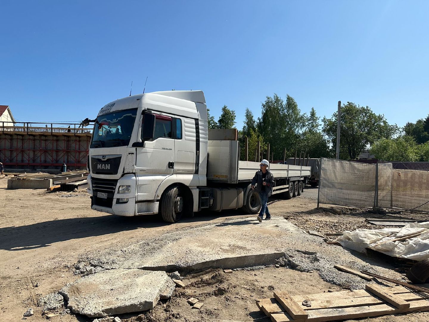 Путепровод, строительство, железная дорога, Апрелевка, МЦД-4