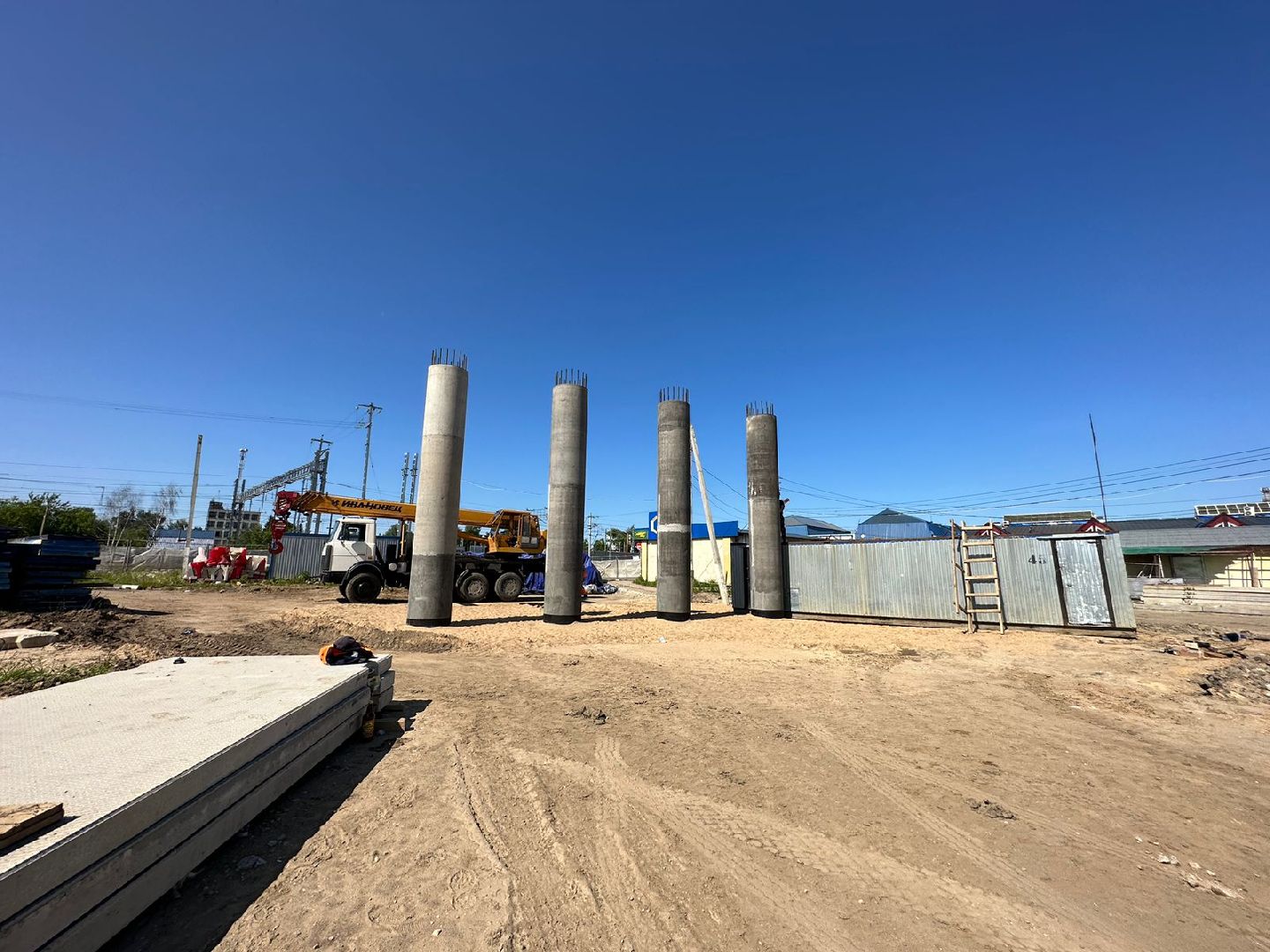 Путепровод, строительство, железная дорога, Апрелевка, МЦД-4