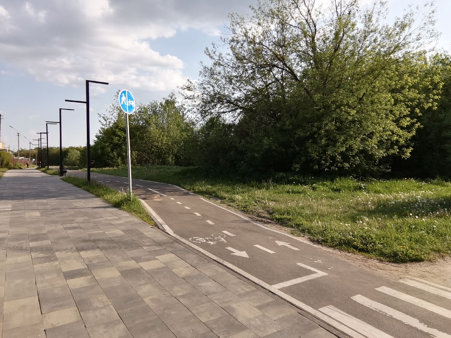 Балашиха, предупреждающие таблички, велосипед, самокат, велодорожки, велопешеходный маршрут