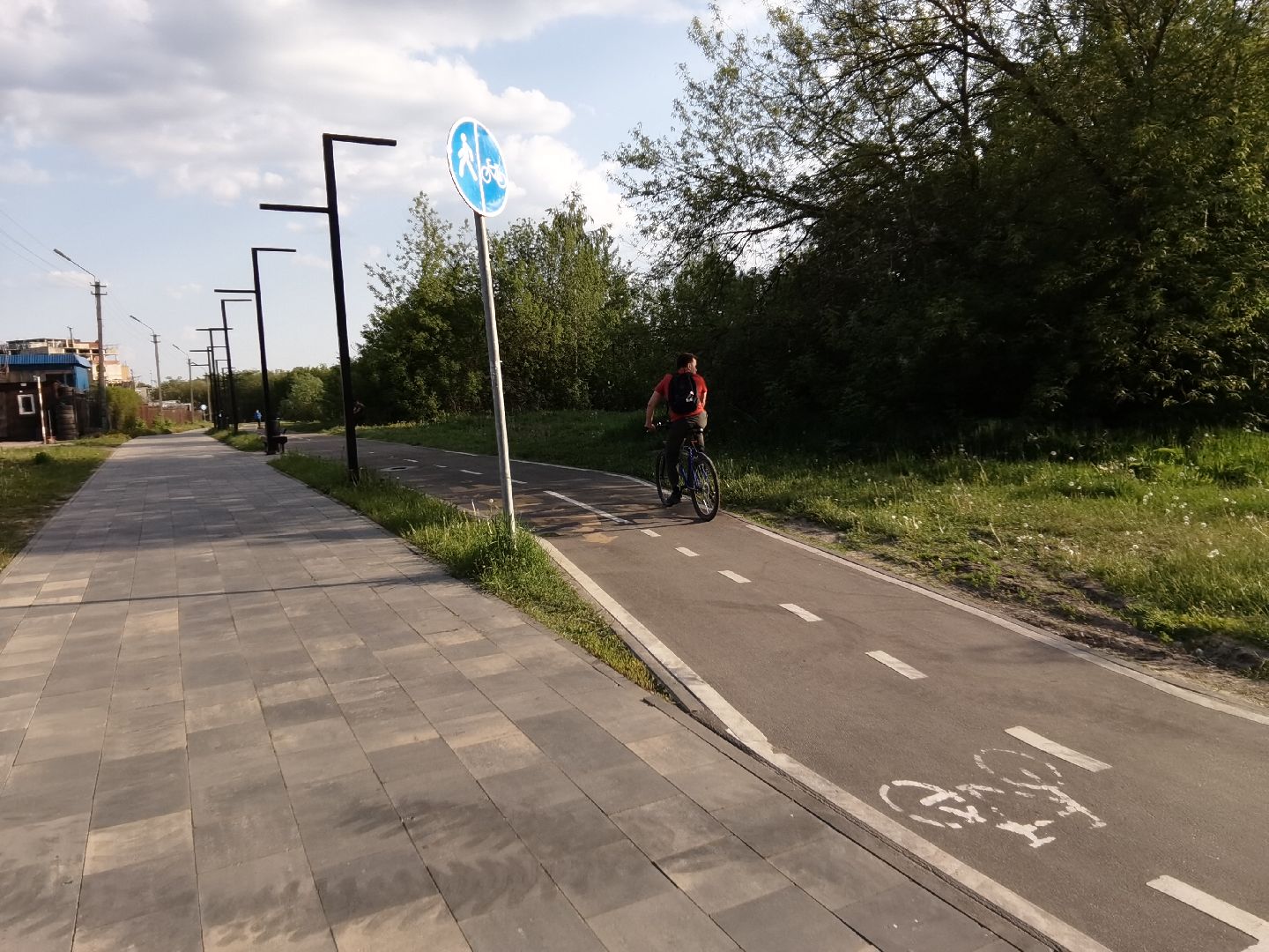 Балашиха, предупреждающие таблички, велосипед, самокат, велодорожки, велопешеходный маршрут