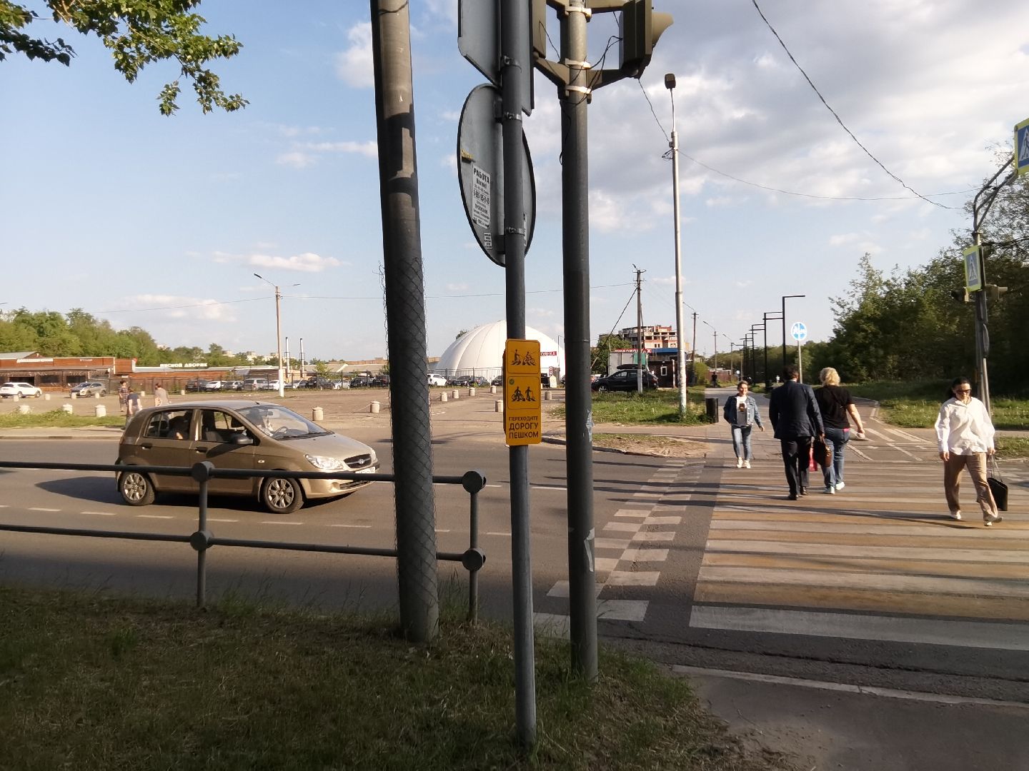 Балашиха, предупреждающие таблички, велосипед, самокат, велодорожки, велопешеходный маршрут