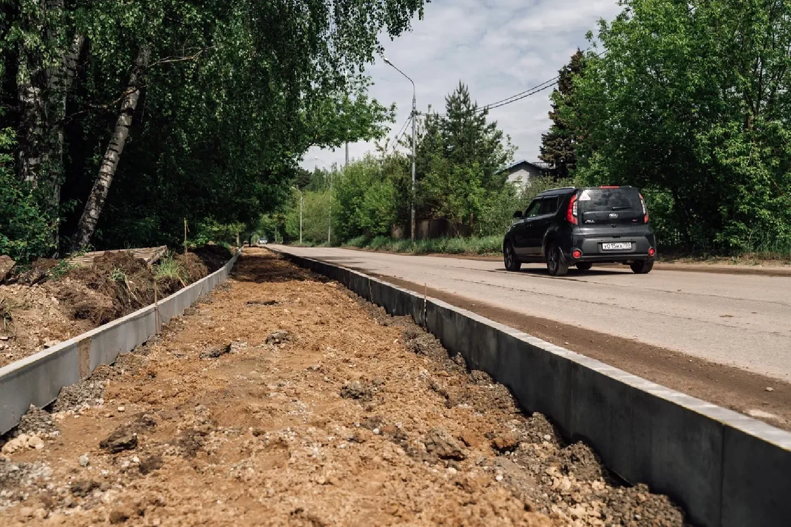 Тротуар, благоустройство, дорога, Щёлково