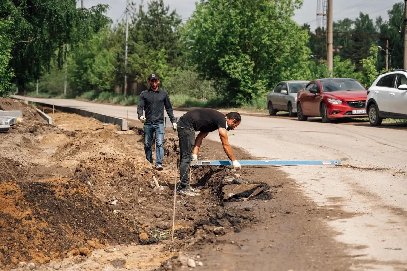 Тротуар, благоустройство, дорога, Щёлково