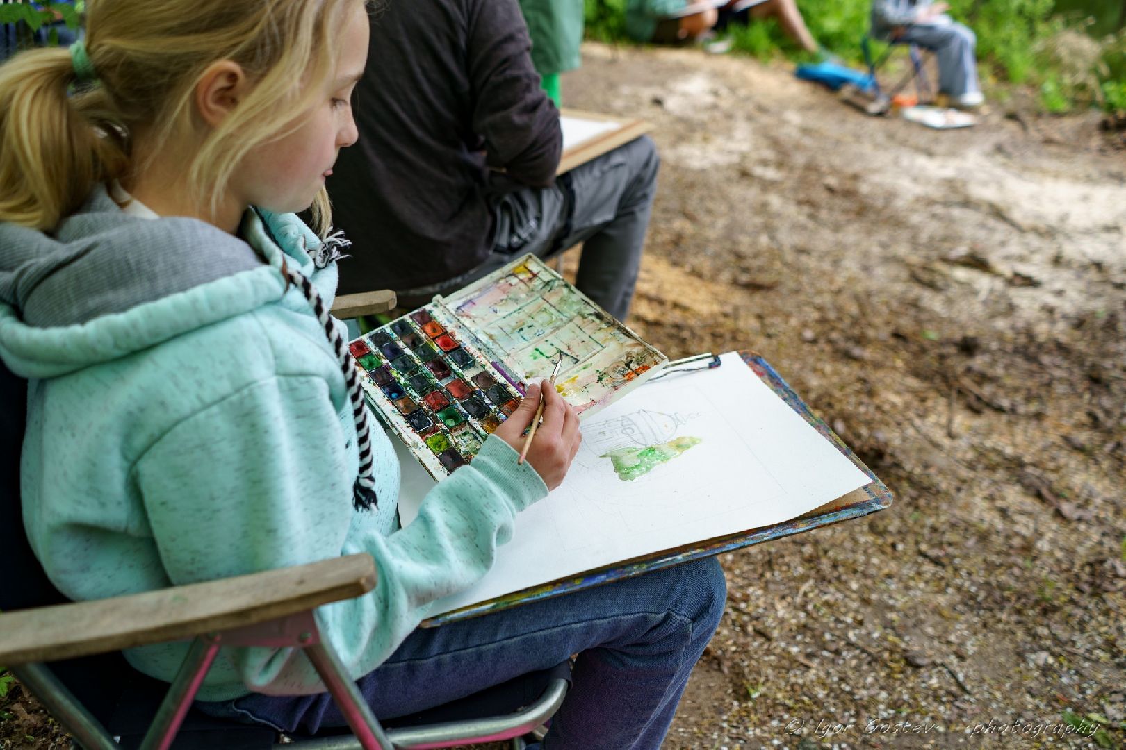 мастер-класс, живопись, акварель, усадьба, Быково