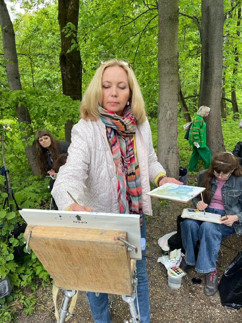 мастер-класс, живопись, акварель, усадьба, Быково