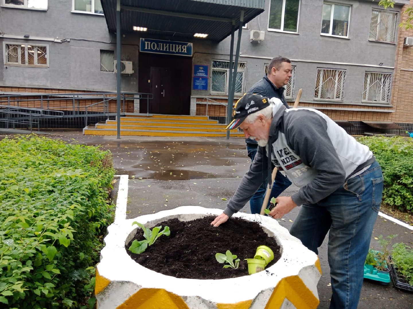 Город-сад, волонтёры, отдел, полиции, цветы