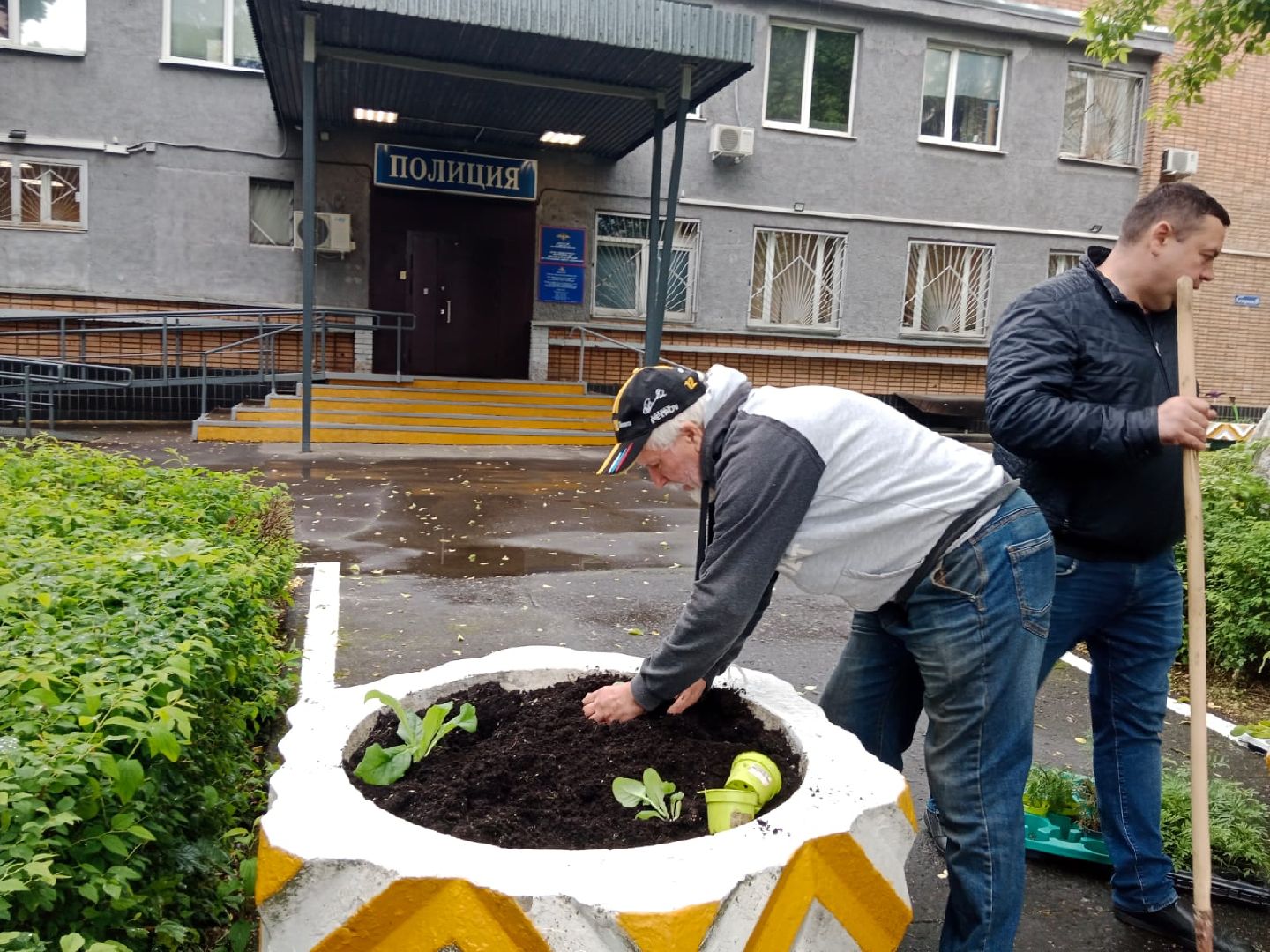 Город-сад, волонтёры, отдел, полиции, цветы