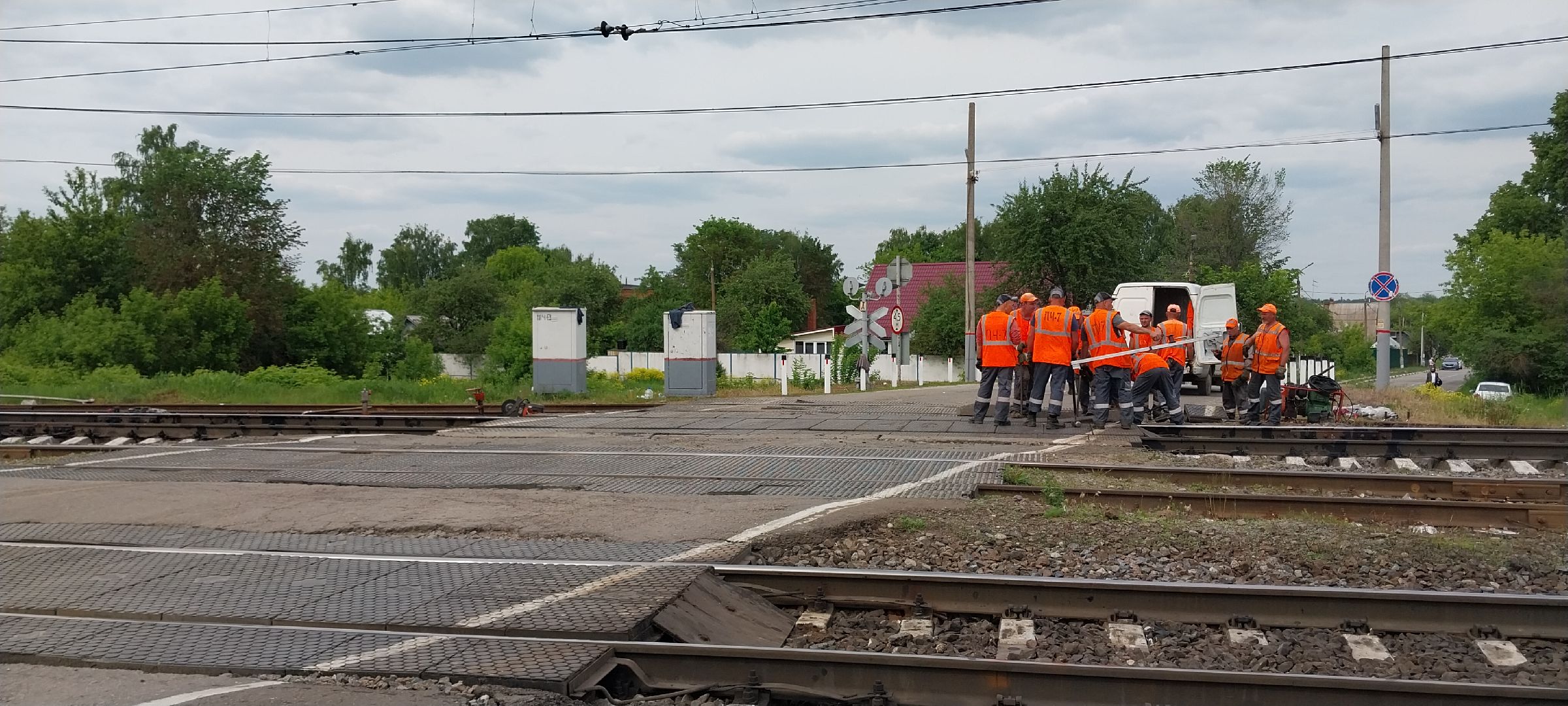 коломна, железнодорожный переезд, ремонт