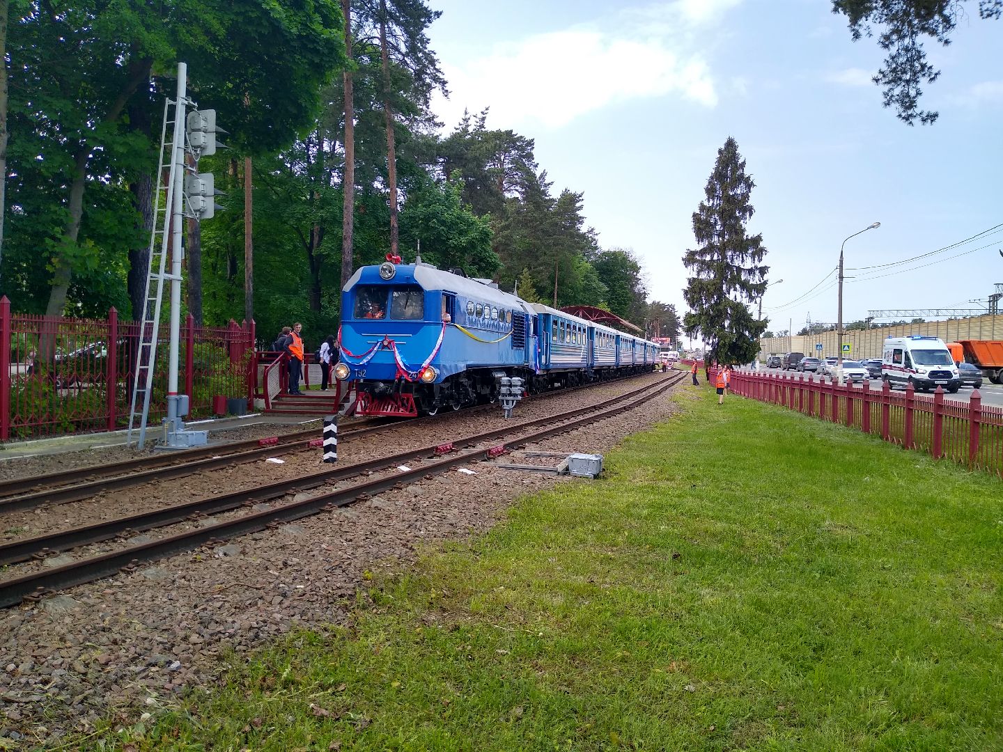 Раменское, транспорт, открытие сезона работы детской железной дороги