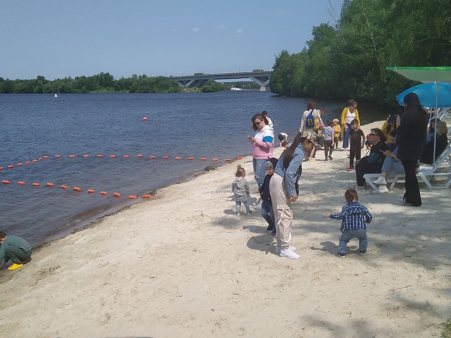 Долгопрудный, пляж, Новые Водники, парк Мысово, парки, буйки, спасатели