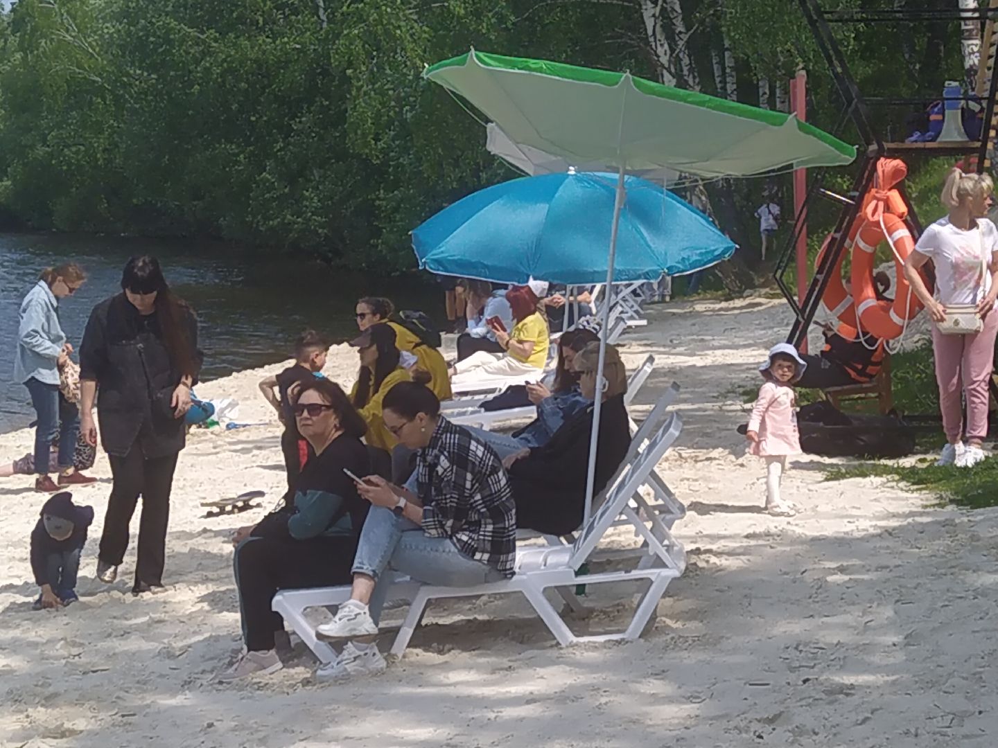 Долгопрудный, пляж, Новые Водники, парк Мысово, парки, буйки, спасатели