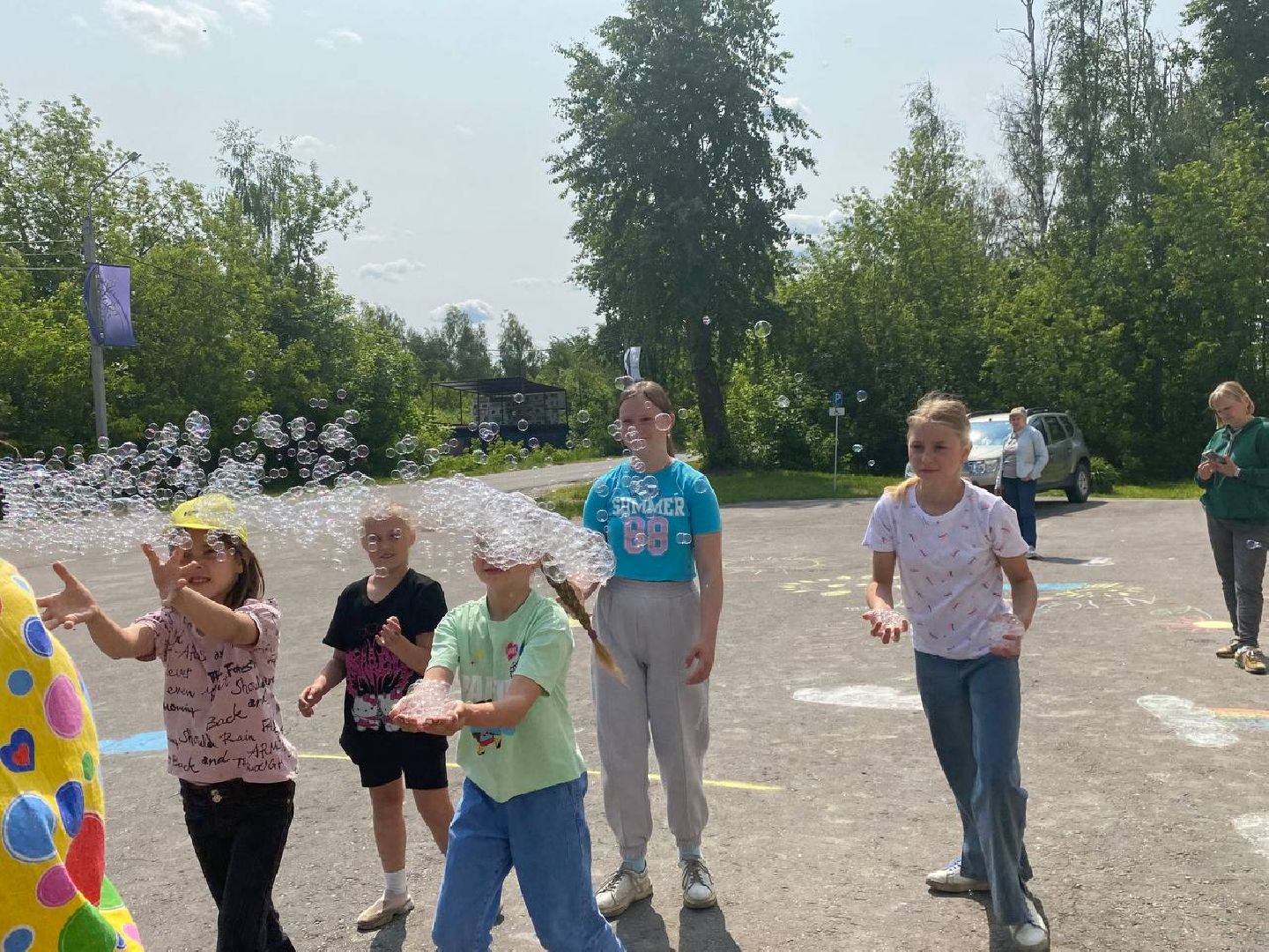 Шатура, Керва, ДК, рисунке на асфальте, Защита Детей