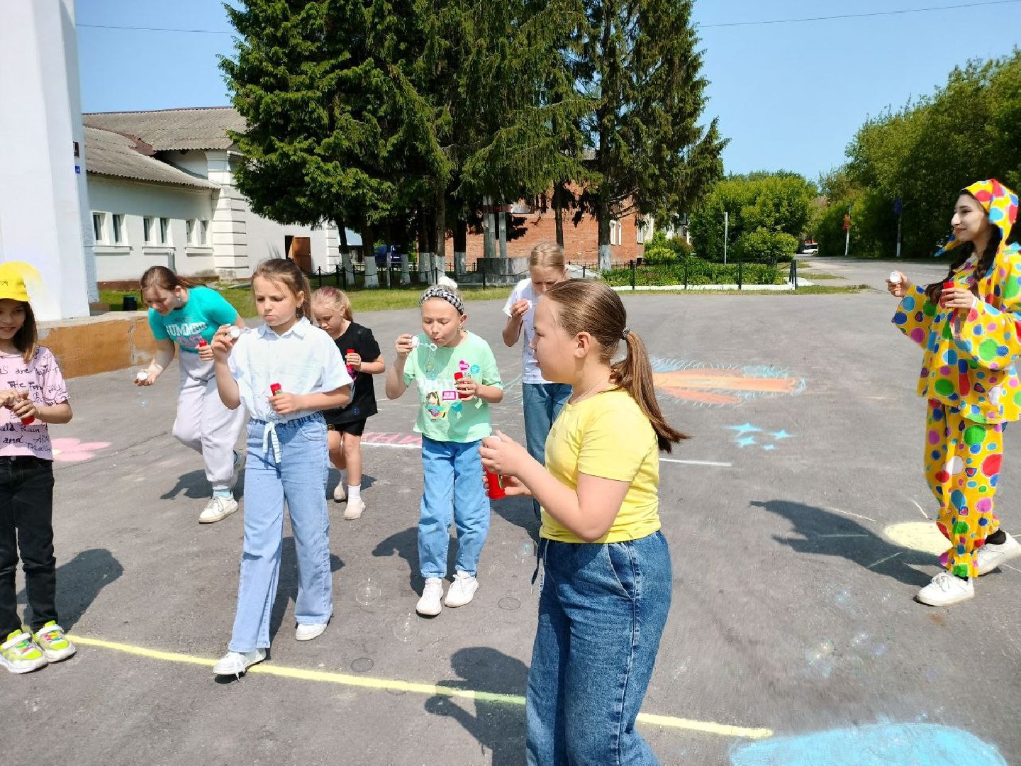 Шатура, Керва, ДК, рисунке на асфальте, Защита Детей