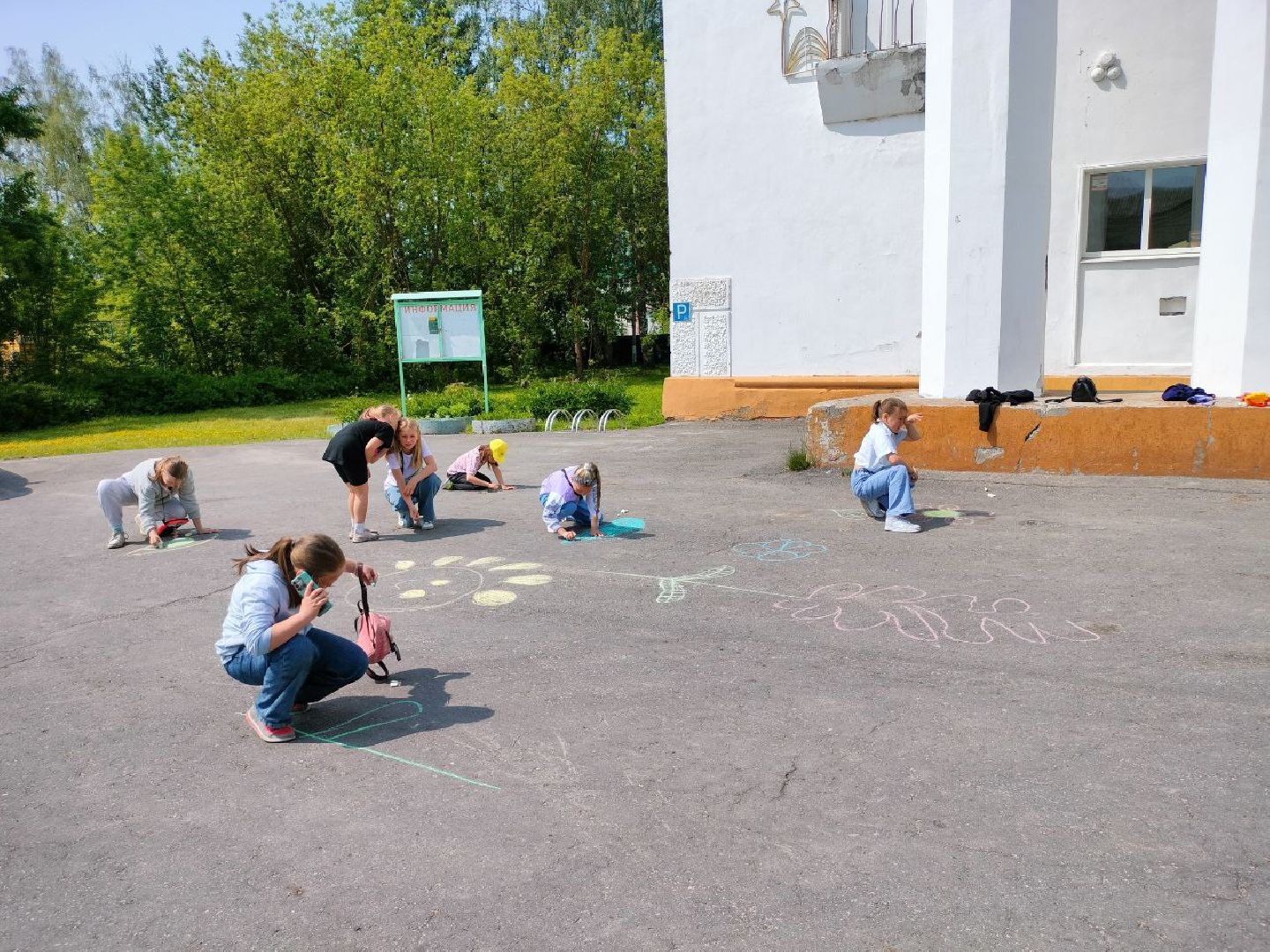 Шатура, Керва, ДК, рисунке на асфальте, Защита Детей