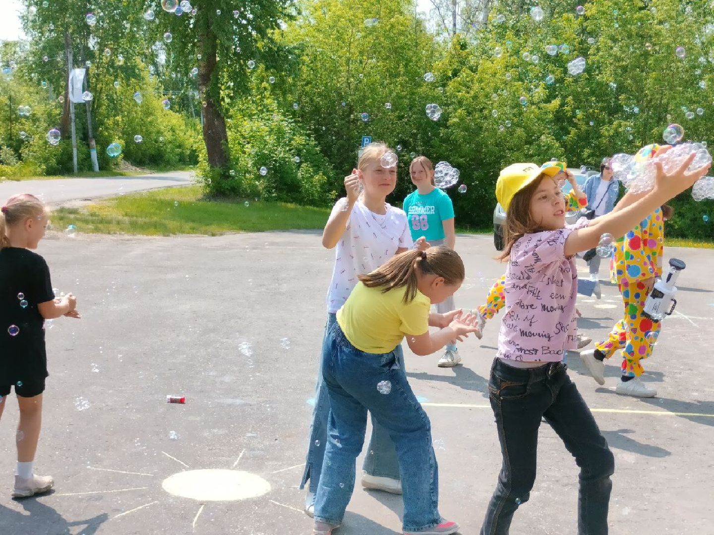Шатура, Керва, ДК, рисунке на асфальте, Защита Детей