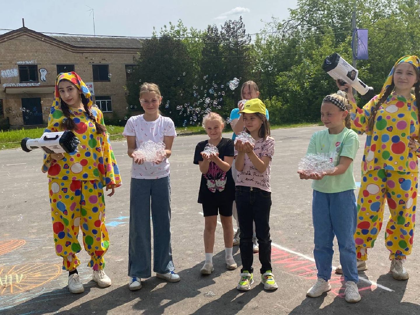 Шатура, Керва, ДК, рисунке на асфальте, Защита Детей