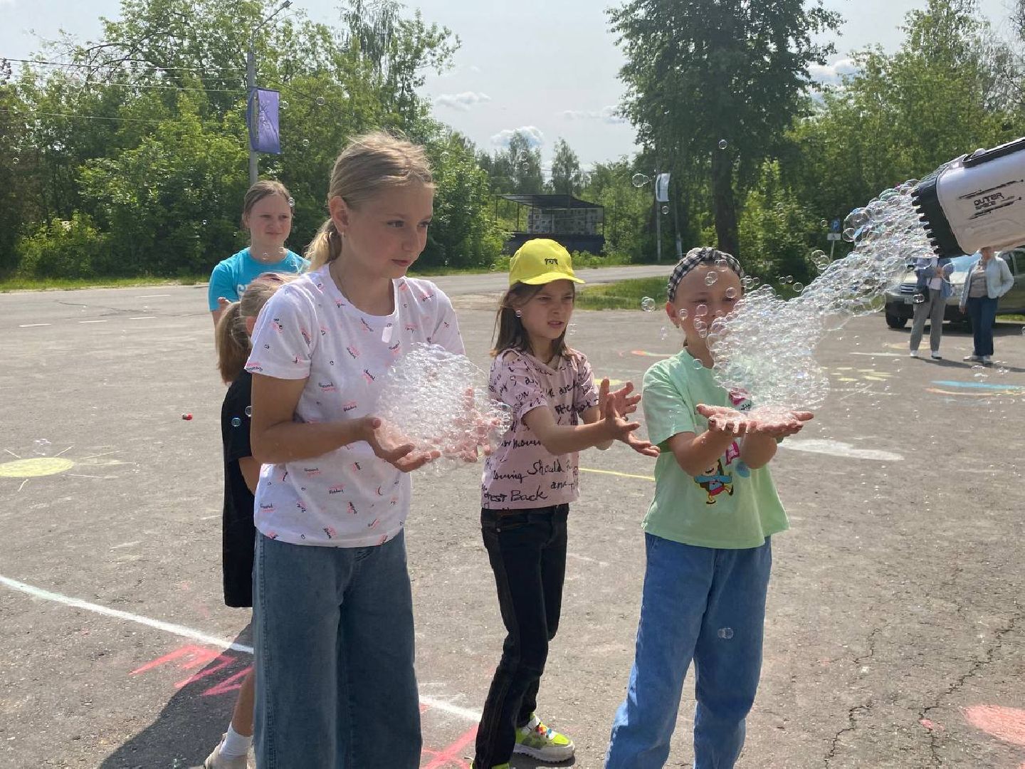 Шатура, Керва, ДК, рисунке на асфальте, Защита Детей