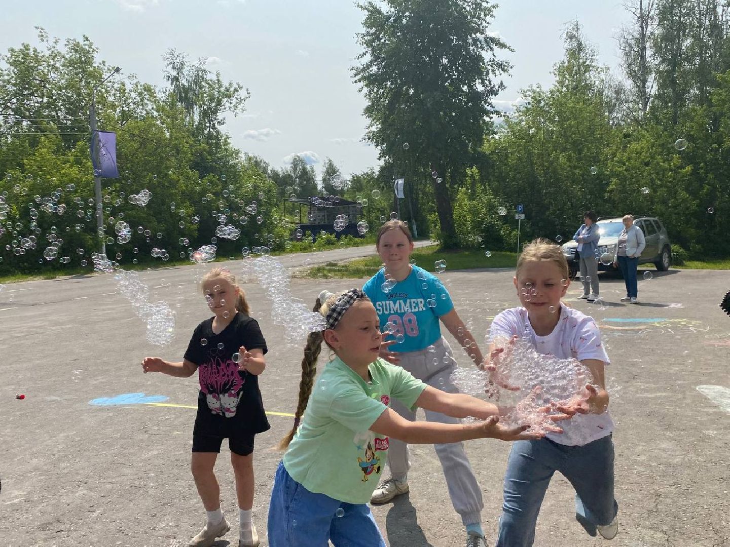 Шатура, Керва, ДК, рисунке на асфальте, Защита Детей