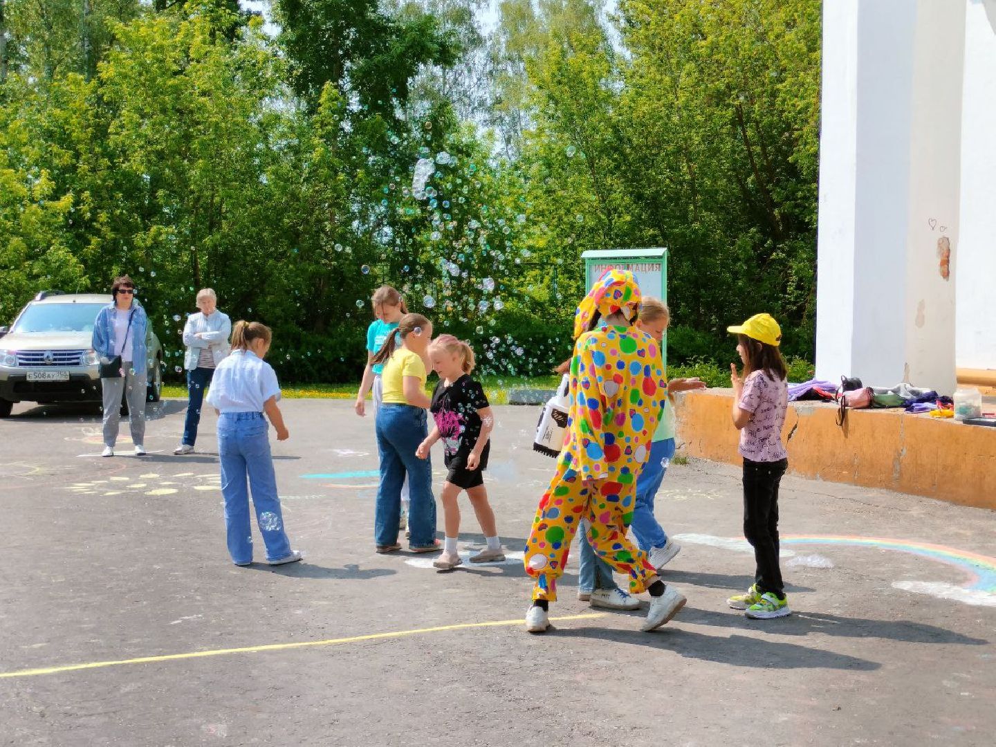 Шатура, Керва, ДК, рисунке на асфальте, Защита Детей