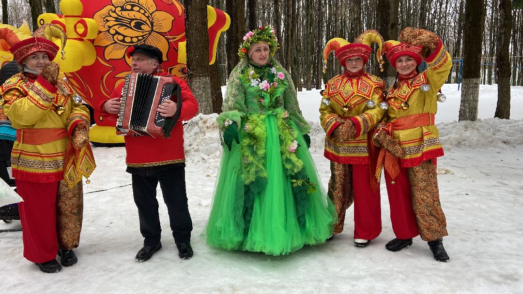 Волоколамск, культура, парк, Масленица, выступление, артисты, Зима в Подмосковье, концерт