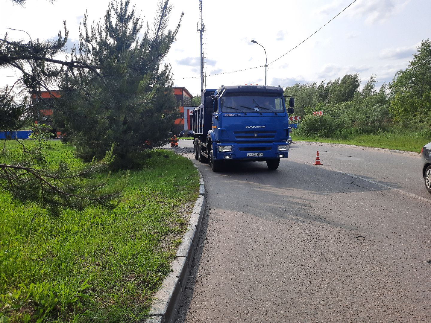 Шатура, заделали яму, Строителей 4