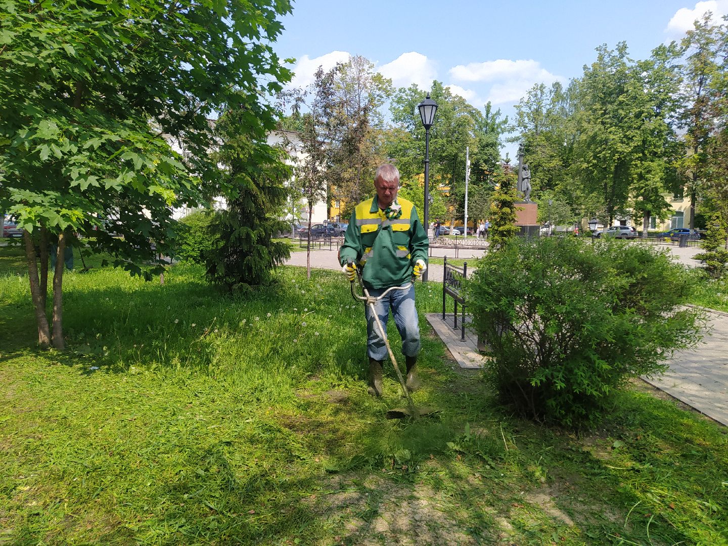 Газон, благоустройство, город