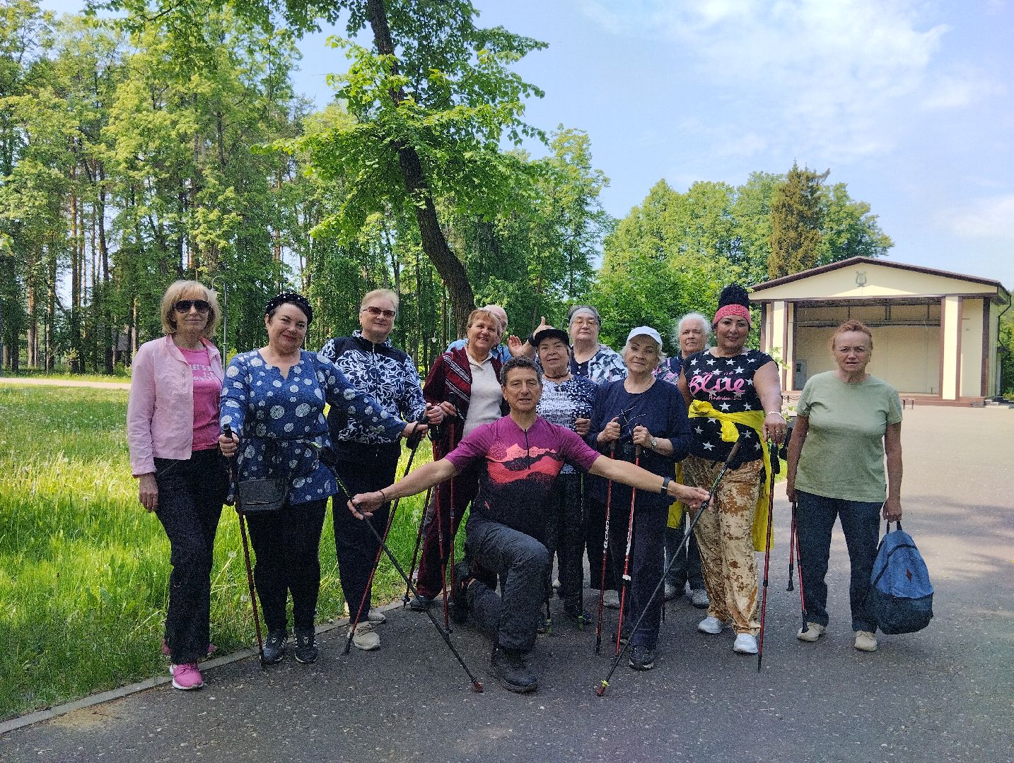 Скандинавская ходьба, спорт, Глуховский парк, Ногинск, Богородский городской округ