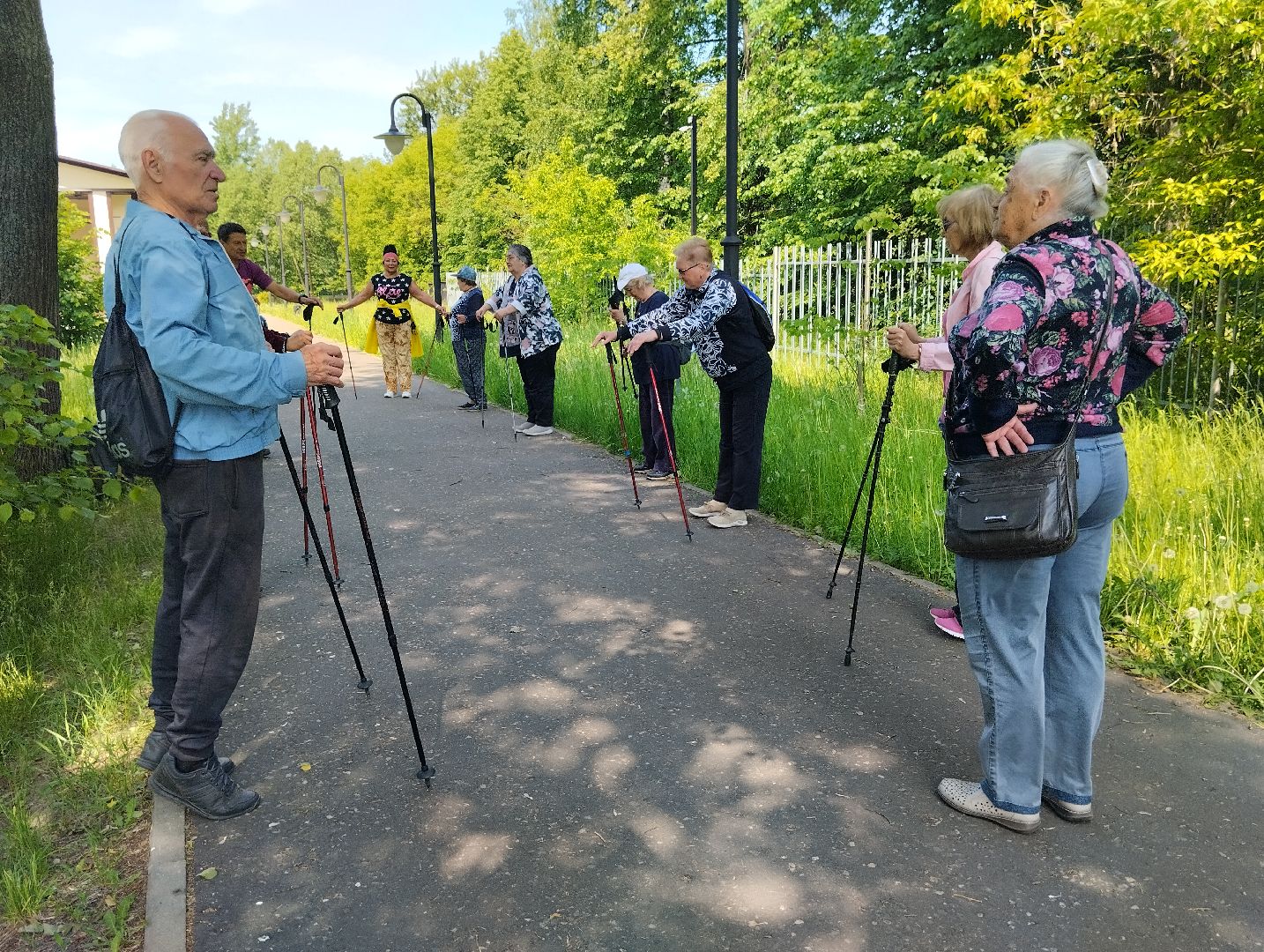 Скандинавская ходьба, спорт, Глуховский парк, Ногинск, Богородский городской округ