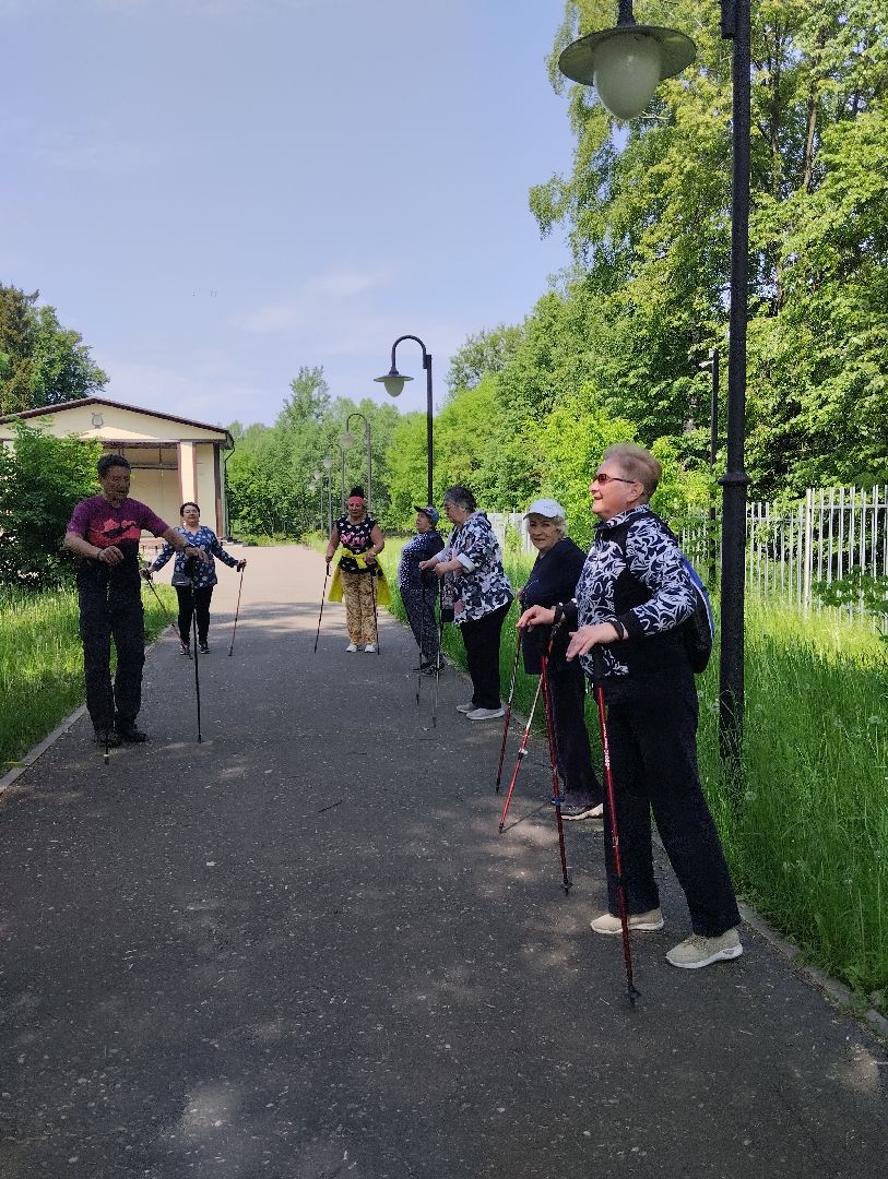 Скандинавская ходьба, спорт, Глуховский парк, Ногинск, Богородский городской округ