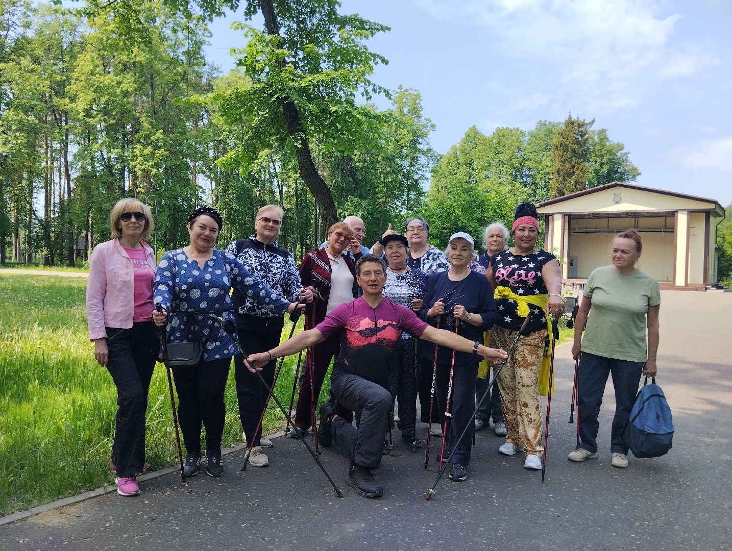 Скандинавская ходьба, спорт, Глуховский парк, Ногинск, Богородский городской округ